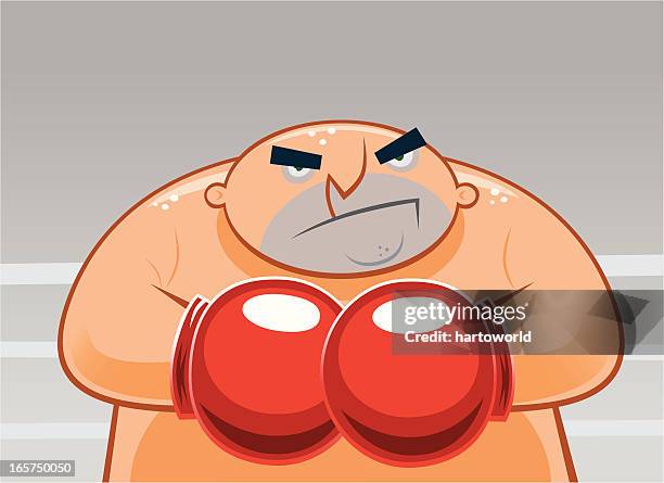 put 'em up! - boxing ring stock illustrations
