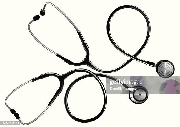 stethoscope - stethoscope white background stock illustrations