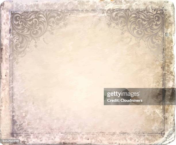 ilustraciones, imágenes clip art, dibujos animados e iconos de stock de papel antiguo scrollwork - diseño cachemir