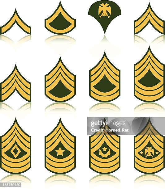 insignia - sergeant stock illustrations