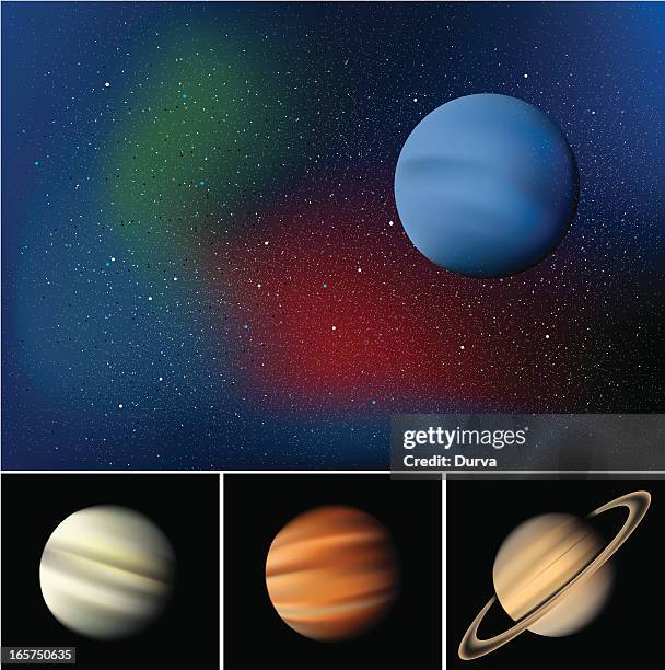 planeten hintergrund - pluto stock-grafiken, -clipart, -cartoons und -symbole