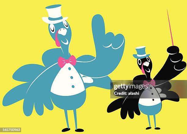 turkey businessman showing something - happy-thanksgiving-classy-elegant stock illustrations