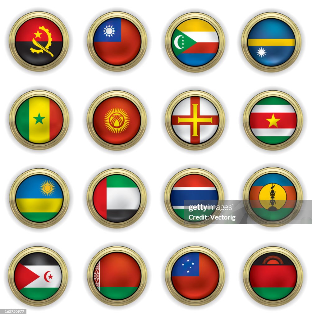 World Flag Buttons High-Res Vector Graphic - Getty Images
