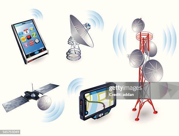 wlan symbol - 3d-serie - antenne freisteller stock-grafiken, -clipart, -cartoons und -symbole