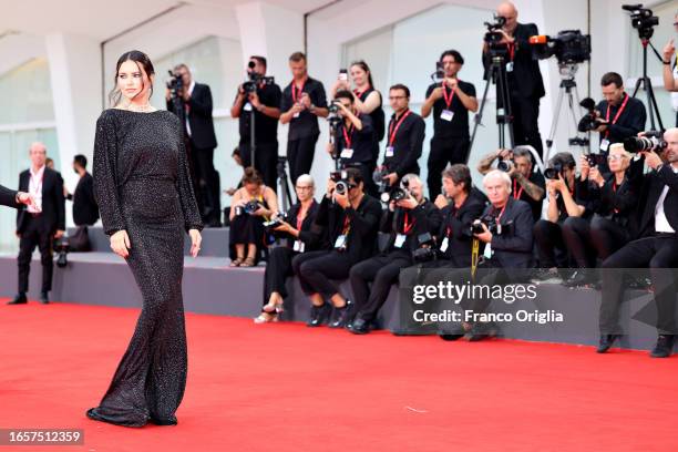 Adriana Lima attends a red carpet for the movie "The Killer" at the 80th Venice International Film Festival on September 03, 2023 in Venice, Italy.