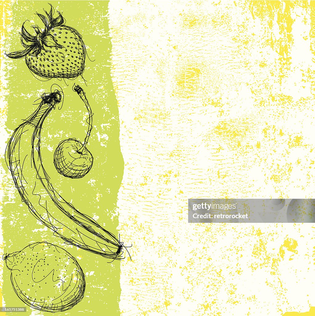 Distressed fruit background