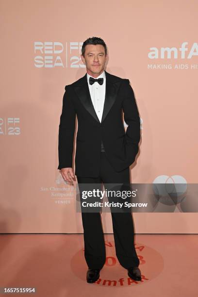 Luke Evans attends the amfAR Gala Venezia 2023 presented by Mastercard and Red Sea International Film Festival on September 03, 2023 in Venice, Italy.