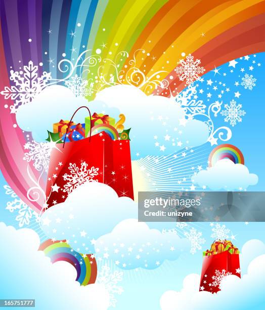 beautiful dreamy colorful gifts - toffee stock illustrations