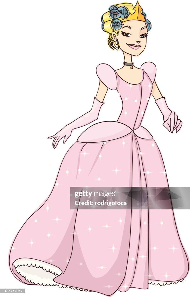 Pink Princess in Hair Rollers
