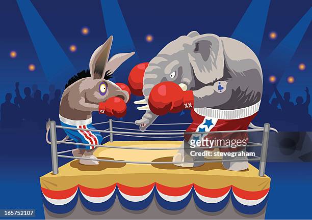 ilustraciones, imágenes clip art, dibujos animados e iconos de stock de el evento principal - partido republicano norteamericano