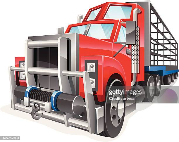 truck - pulling wagon stock illustrations