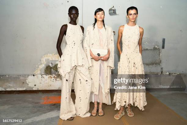 Backstage at the Jason Wu Collection Spring 2024 Ready To Wear Fashion Show on September 10, 2023 in New York, New York.