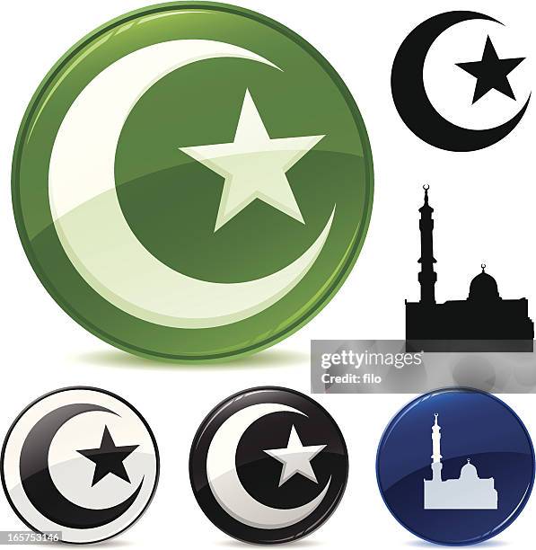islamic symbols - crescent stock illustrations