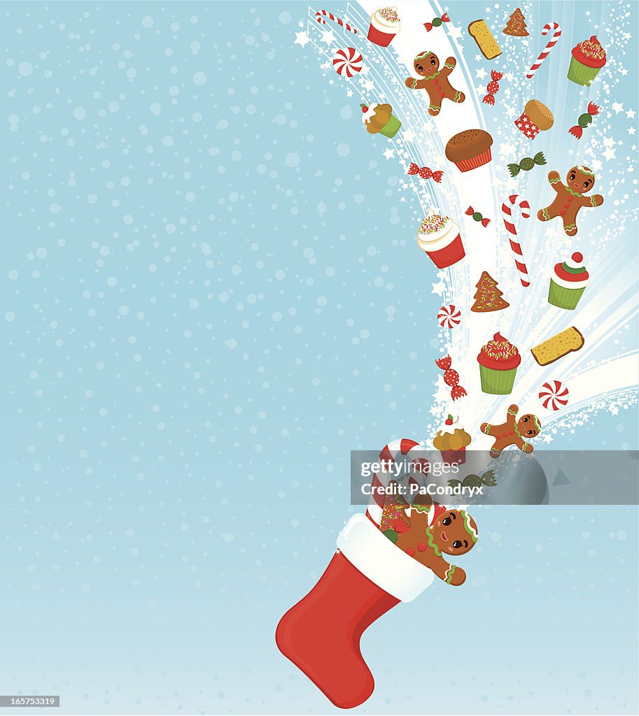 Christmas treats and sweets background