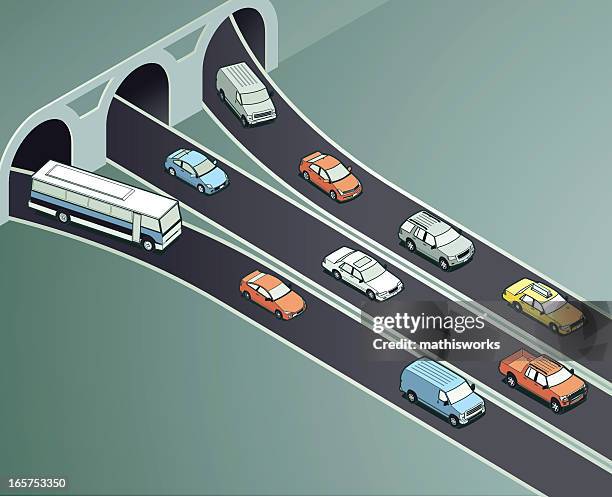 illustrazioni stock, clip art, cartoni animati e icone di tendenza di "traffic driver" illustrazione - bus isometric