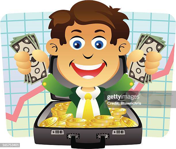 successful businessman - child case worker stock illustrations