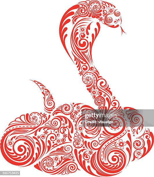 snake - chinesisches-sternzeichen stock-grafiken, -clipart, -cartoons und -symbole