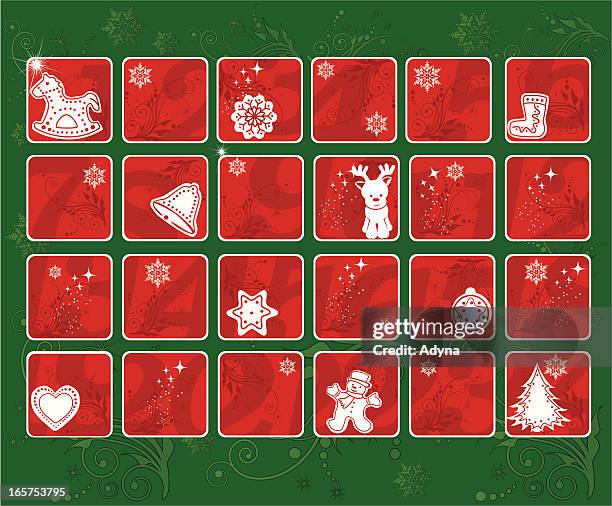advent calendar - advent calendar stock illustrations