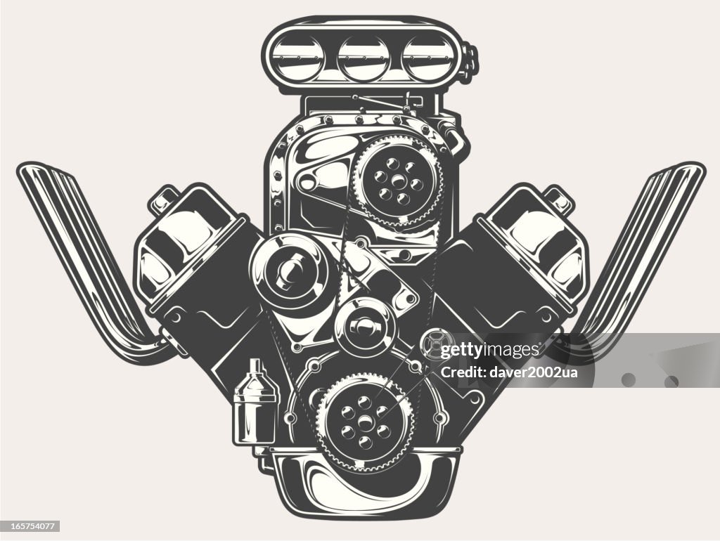Dragster Engine High-Res Vector Graphic - Getty Images