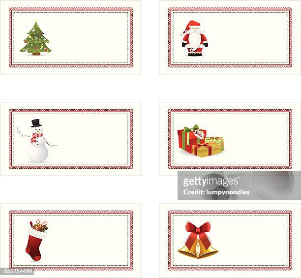 illustrazioni stock, clip art, cartoni animati e icone di tendenza di tag regalo per le feste - christmas present