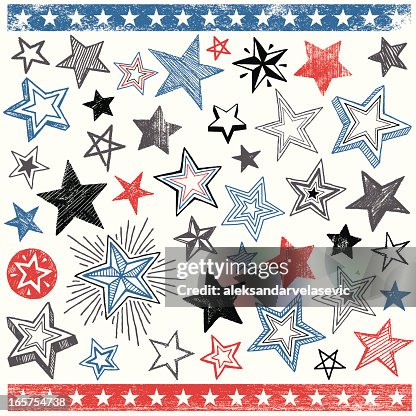 Hand Drawn Star Shape Design Elements Hand Drawn Star Shape Design Elements