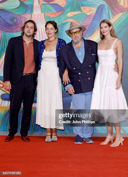 Cy Schnabel, Lola Schnabel, Julian Schnabel and Louise Kugelberg attend a red carpet for the movie "Pet Shop Days" at the 80th Venice International...