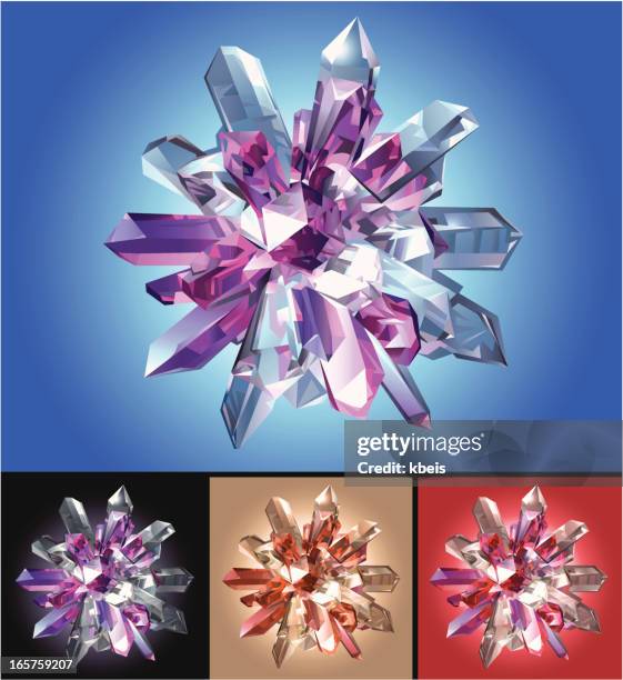 crystal star on colored background - ruby gem stock illustrations
