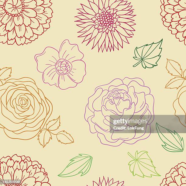 nahtlose hintergrund-blumen - carnation flower stock-grafiken, -clipart, -cartoons und -symbole