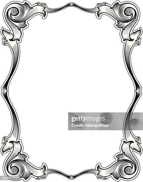 victorian style old frame - gothic style stock illustrations
