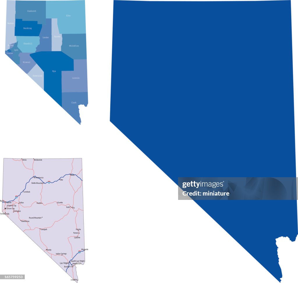 A map of the geography of Nevada