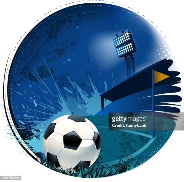 soccer ball stadium backround - corner marking 幅插畫檔、美工圖案、卡通及圖標
