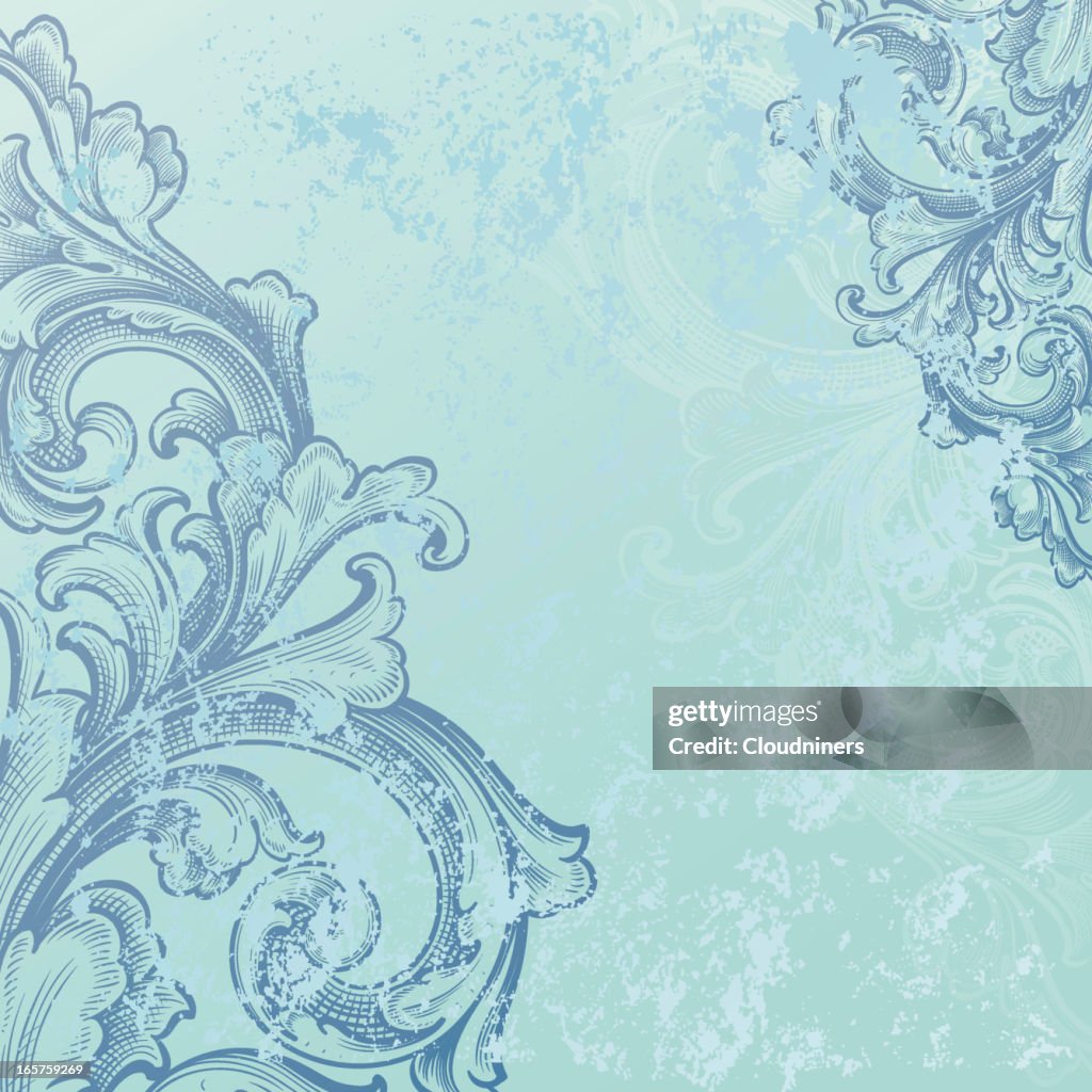 Blue Europe Scroll With Grunge High-Res Vector Graphic - Getty Images