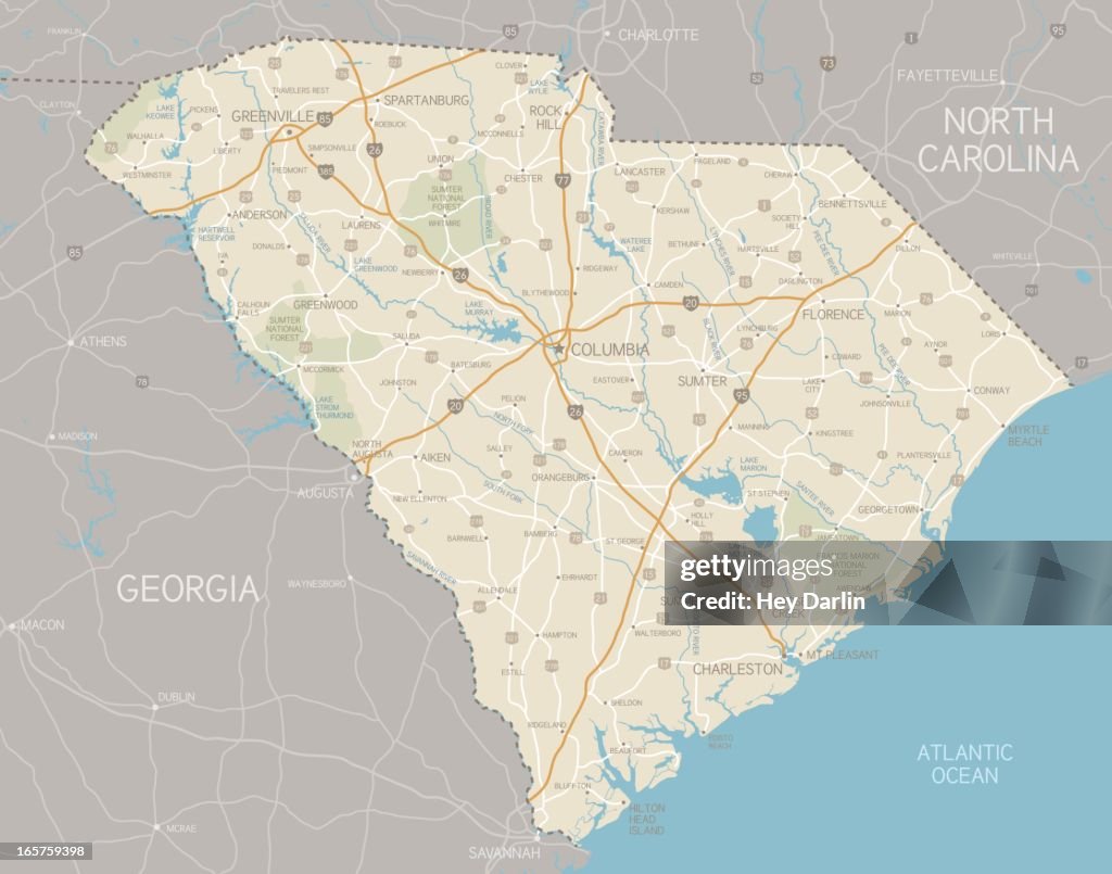 South Carolina Map