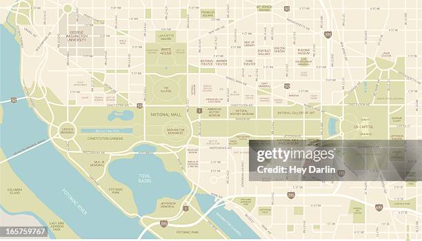 washington d.c. map - washington dc 幅插畫檔、美工圖案、卡通及圖標