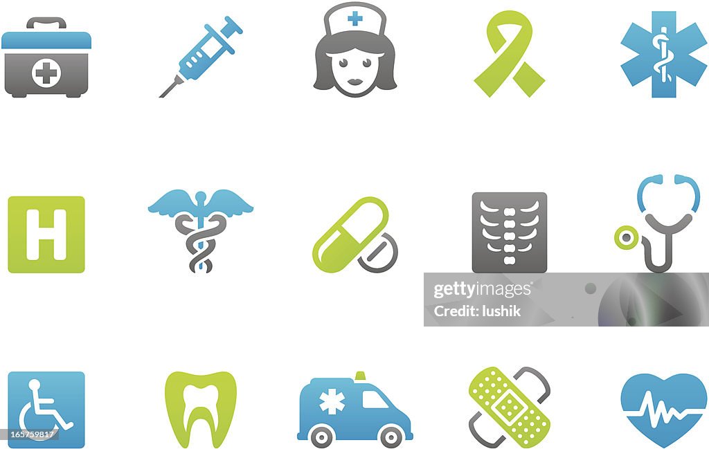 Stampico iconos-Asistencia sanitaria y medicina