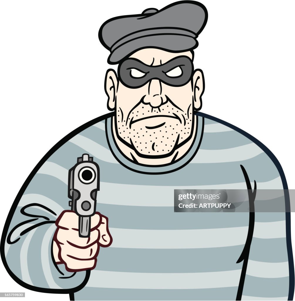 Robber With Gun