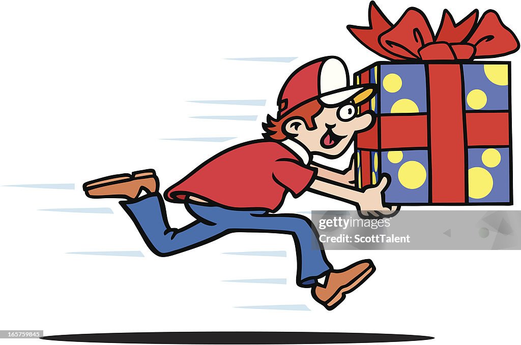 Delivering present