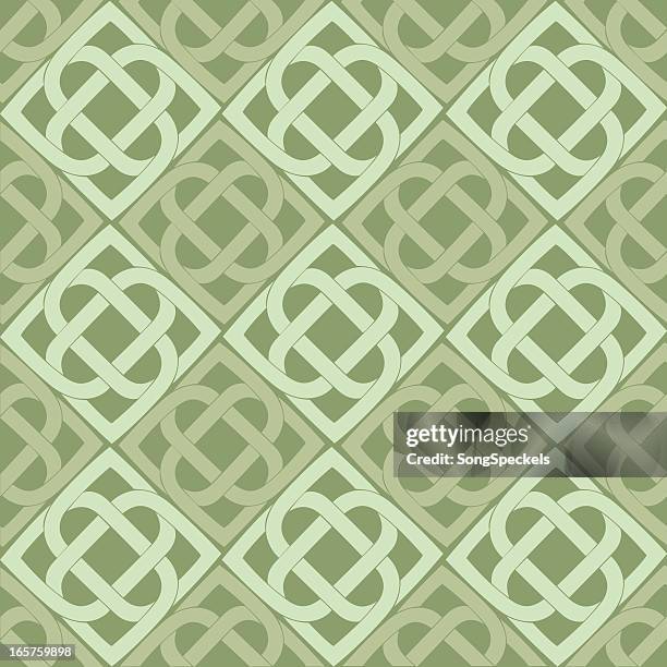 illustrazioni stock, clip art, cartoni animati e icone di tendenza di nodo celtico pattern senza bordi - celtic knot