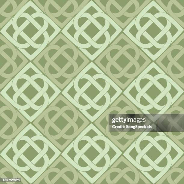 celtic knot seamless pattern - celtic style stock illustrations