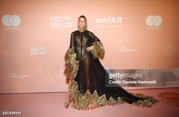 Kate Beckinsale attends the amfAR gala Venezia 2023 presented The Red Sea International Film Festival on September 03, 2023 in Venice, Italy.