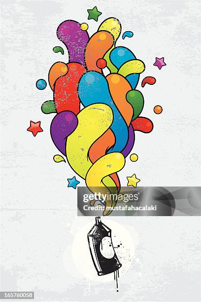 graffiti abstract background - graffiti wall stock illustrations