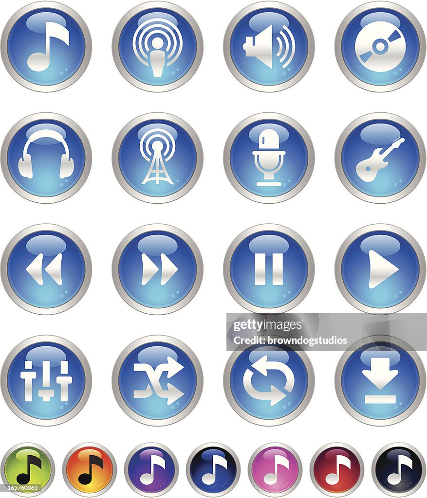 Music Button Music Buttons High-Res Vector Graphic - Getty Images