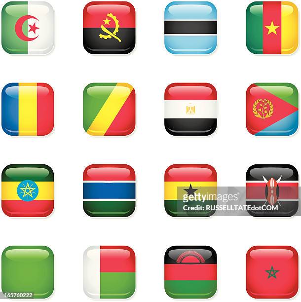 afrikanischer symbol flags [ ein ] - ghana flag stock-grafiken, -clipart, -cartoons und -symbole