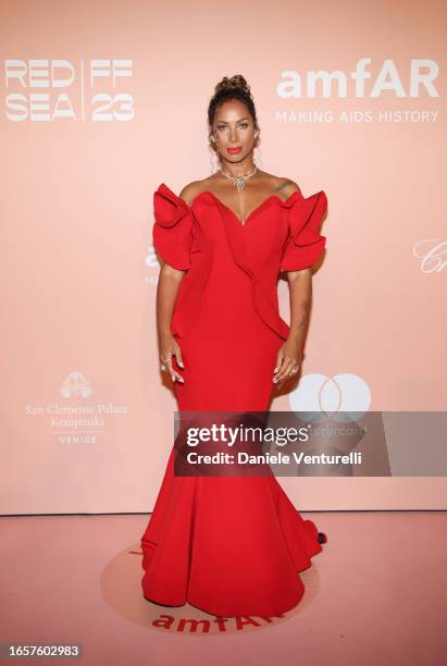 Leona Lewis attends the amfAR gala Venezia 2023 presented The Red Sea International Film Festival on September 03, 2023 in Venice, Italy.