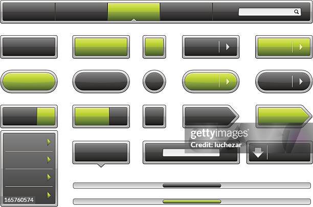 web elemets collection - flashing arrow stock illustrations