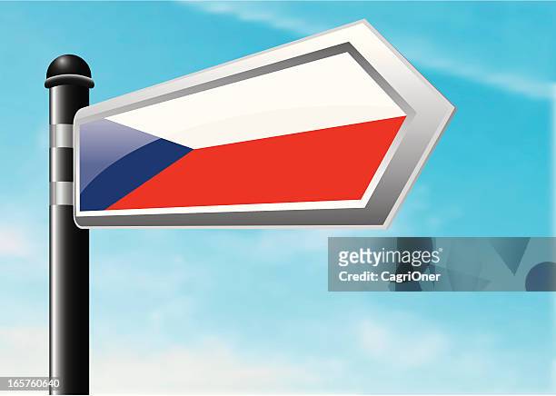 destination: czech republic - czech republic flag stock illustrations