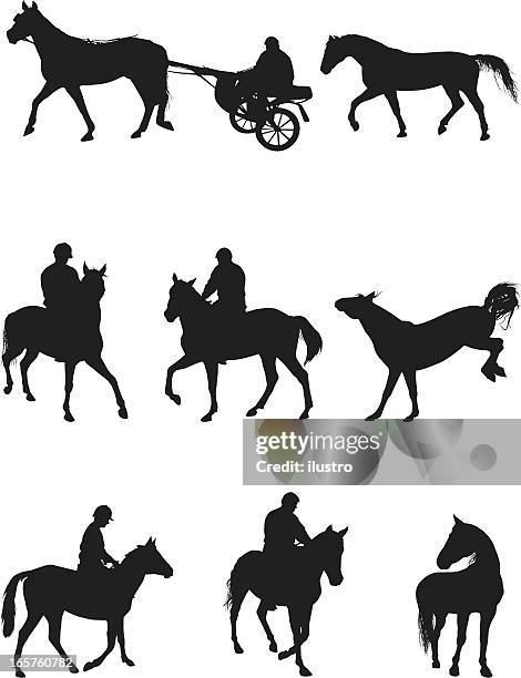 pferde und reiten - koppel stock-grafiken, -clipart, -cartoons und -symbole