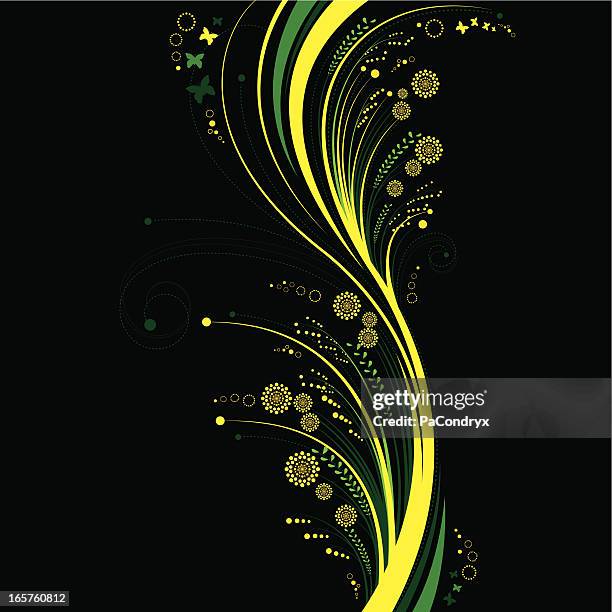 mimosa ornamental - acacia tree stock illustrations