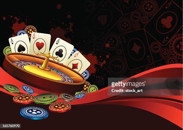 casino background - roulette stock illustrations