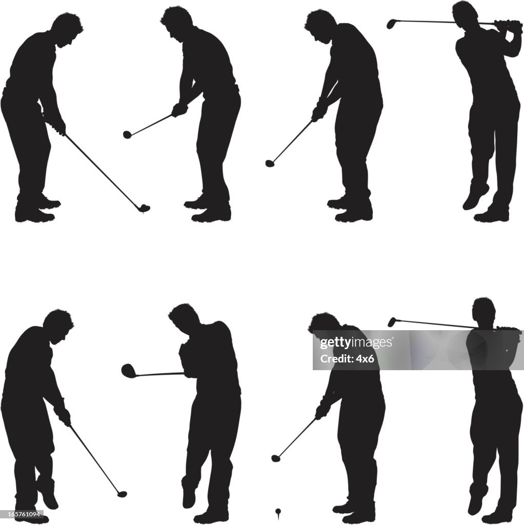 Amateur golfer full swing sequence